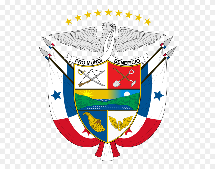 543x600 Escudo De Armas De Panamá Mi Corazón Escudo De Armas - Canal De Panamá Clipart