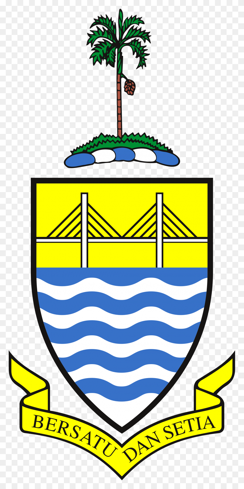 2000x4154 Coat Of Arms Of Penang - Scottish Thistle Clipart