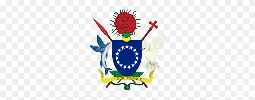 250x269 Coat Of Arms Of The Cook Islands Revolvy - Traditional Mexican Embroidery Patterns PNG