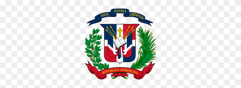 250x250 Coat Of Arms Of The Dominican Republic - Dominican Flag PNG