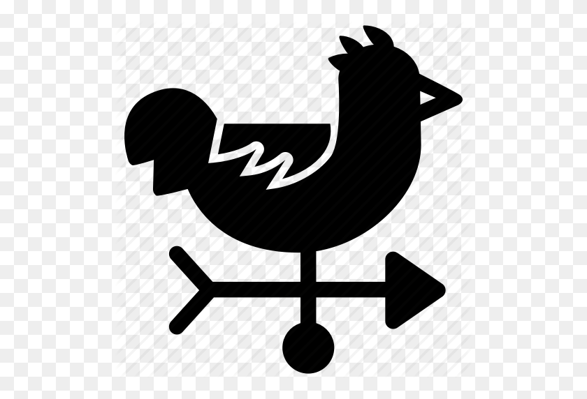 512x512 Cock, Direction, Forecast, Indicator, Vane, Weather, Wind Icon - Rooster Weathervane Clipart