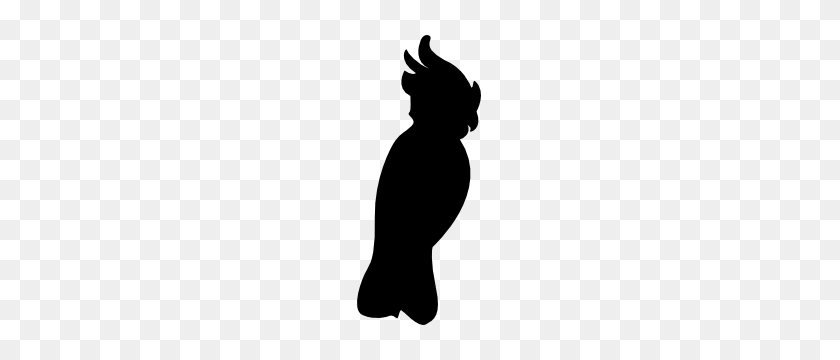 300x300 Cockatoo Walking To The Left Sticker - Walking Silhouette PNG