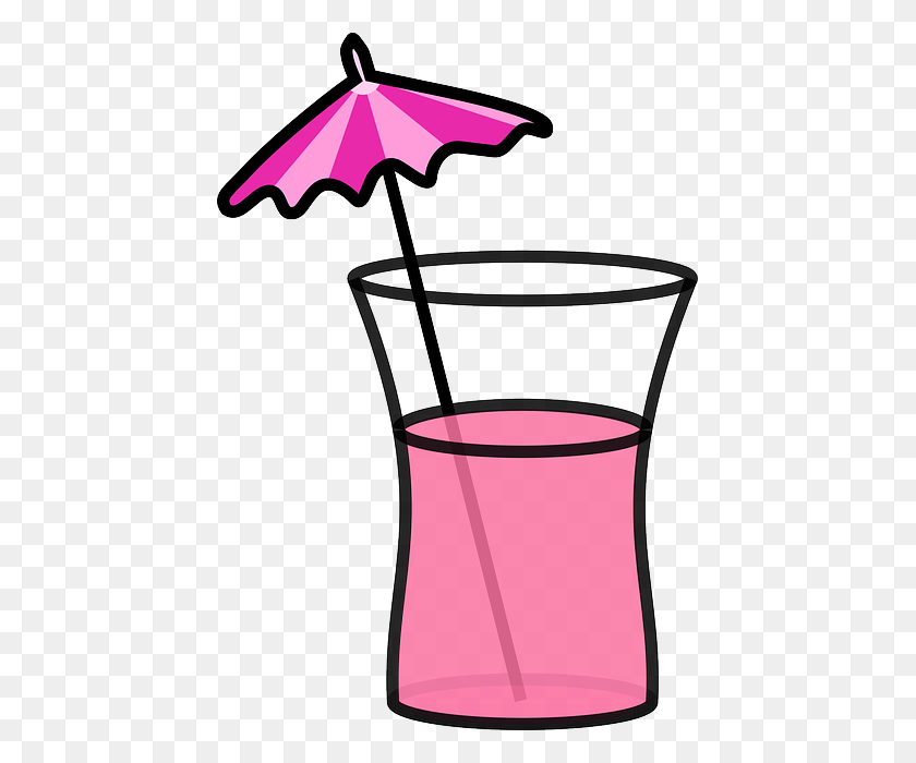 441x640 Cóctel, Bebida, Bebida, Rosa, Verano, Paraguas Clipart Idea - Pink Lemonade Clipart