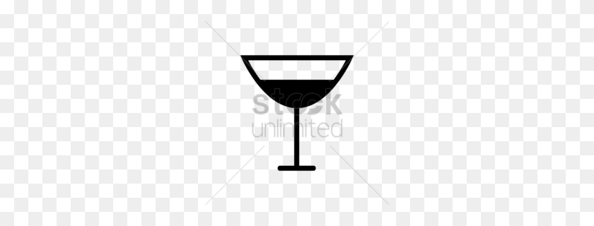 260x260 Cocktail Glass Clipart - Glass Of Milk Clipart