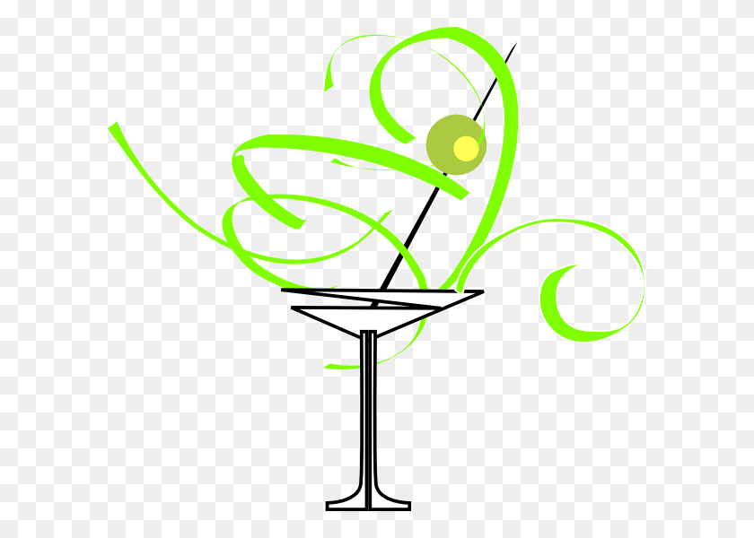 600x540 Cocktail Glasses Cartoon - Cocktail Glass Clipart
