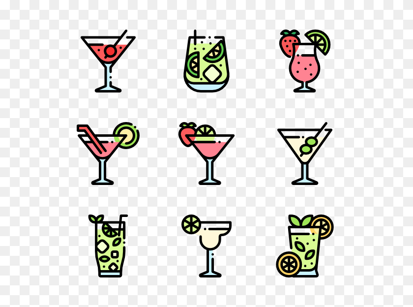 600x564 Cocktail Icon Packs - Cocktails PNG