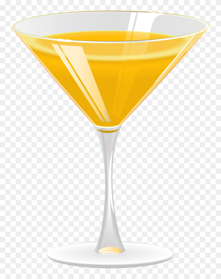 763x1000 Cocktail Orange Png Clipart - Martini Glass PNG