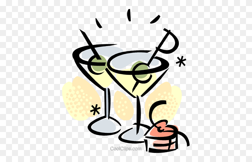425x480 Cocktails And Mixed Drinks Royalty Free Vector Clip Art - Alcoholic Drink Clipart