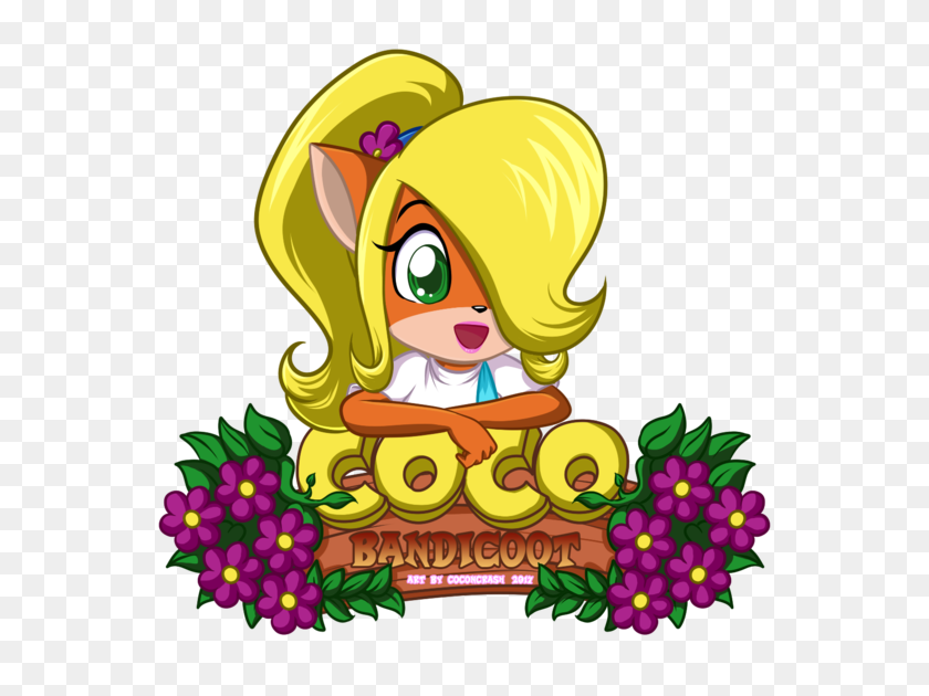 600x570 Coco Bandicoot Cute Logo - Crash Bandicoot Logo PNG