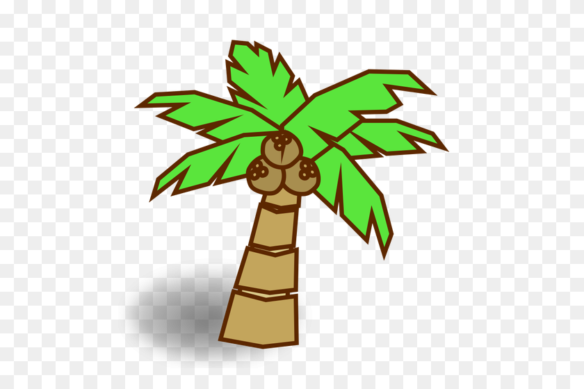 500x500 Coconut Tree Symbol - Jungle Border Clipart