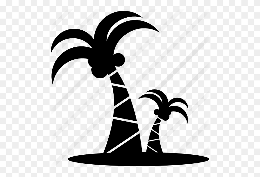 512x512 Кокосовые Пальмы - Символ Дерева Png
