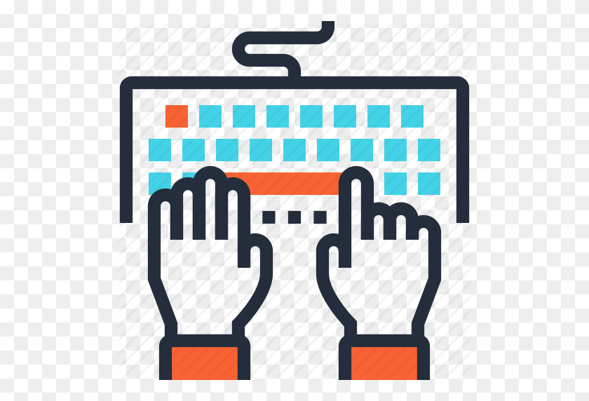 512x512 Code, Coding, Hands, Keyboard, Program, Programming, Typing Icon - Coding PNG