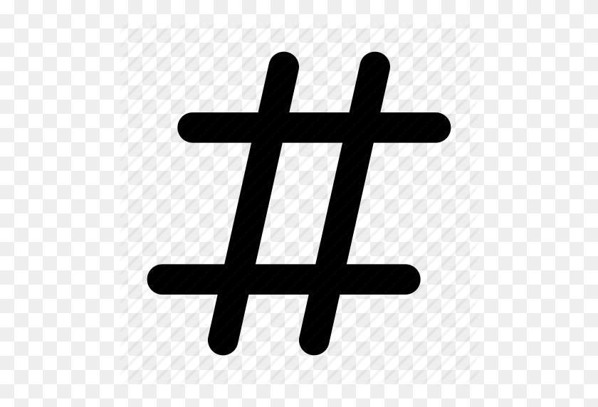 512x512 Código, Hashtag, Hex, Número, Serie, Sharp, Icono De Twitter - Twitter Blanco Png