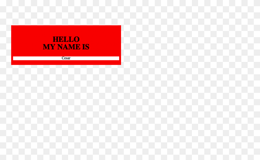 1024x600 Codepen - Hello My Name Is PNG