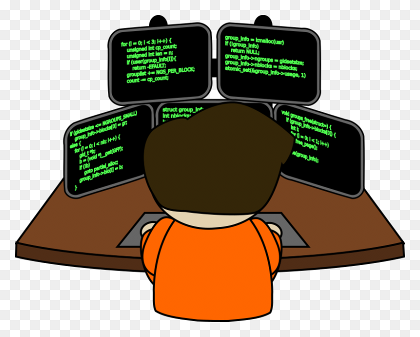 800x630 Coding Clipart Computer Study - Student On Computer Clipart