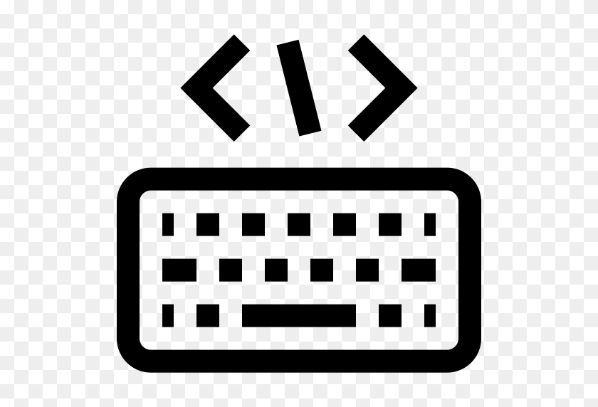 512x512 Coding Keyboard, Coding, Icon With Png And Vector Format - Coding PNG