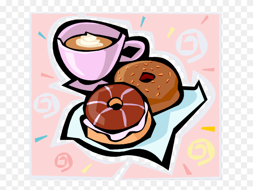 646x572 Coffee And Donuts Clip Art - Donut Clipart Free