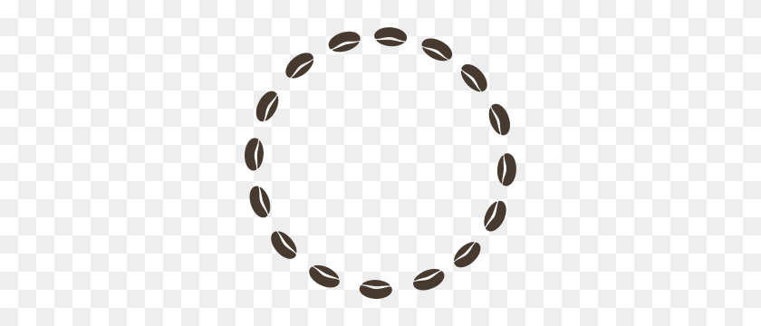 300x300 Coffee Beans Clipart Boarder - Coffee PNG