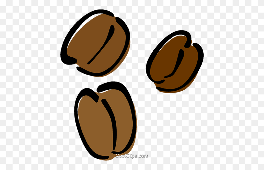 456x480 Coffee Beans Royalty Free Vector Clip Art Illustration - Coffee Clipart