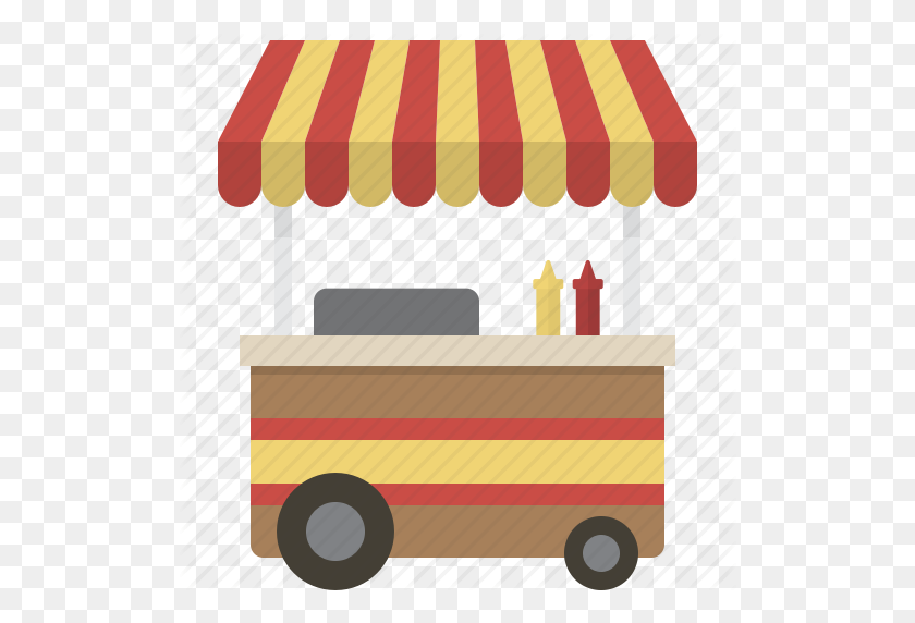 512x512 Coffee Cart Clipart - Food Stand Clipart