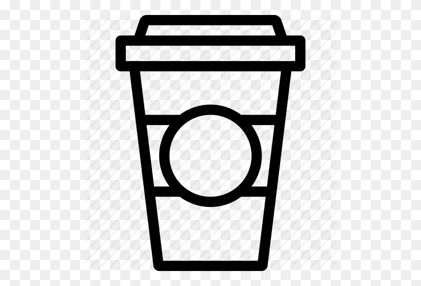 512x512 Кофе, Чашка Кофе, Чашка Кофе С Собой, Кофе С Собой, Значок Чашки - Кофе Клипарт Черно-Белый