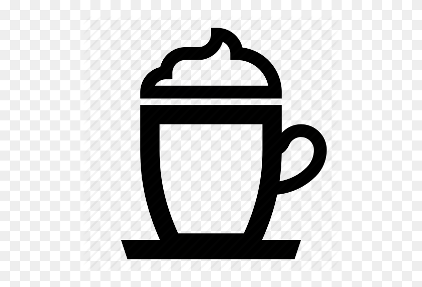 512x512 Coffee, Coffee Drink, Drink, Frappe, Hot, Latte Macchiato, Mug Icon - Latte Cup Clipart