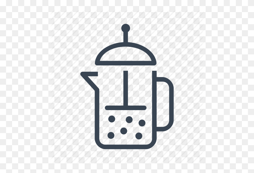 512x512 Coffee, Coffeemaker, Maker, Piston Icon - Piston PNG