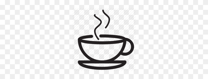 260x260 Coffee Cup Clip Art Clipart - Coffee Mug Clipart Black And White