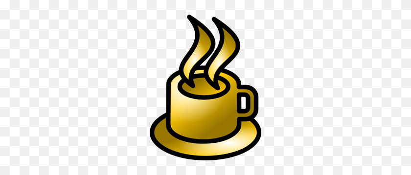 228x299 Coffee Cup Gold Theme Png, Clip Art For Web - Coffee Mug Clipart