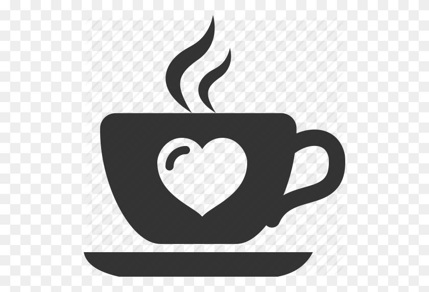 512x512 Кофе, Чашка, Сердце, Любовь, Значок Чая - Значок Кофе Png