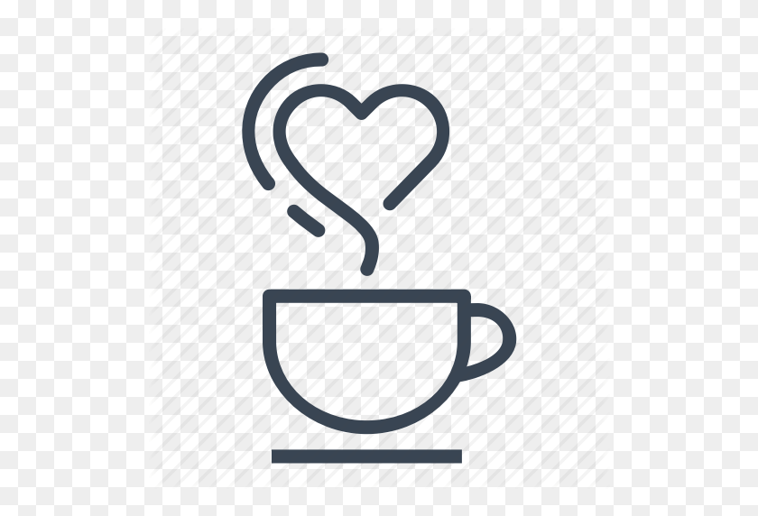 512x512 Coffee, Cup, Heart, Romantic, Smoke Icon - Coffee Smoke PNG