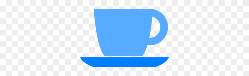 300x197 Иконка Чашка Кофе Синий Png, Картинки Для Интернета - Чашка Кофе Png Клипарт