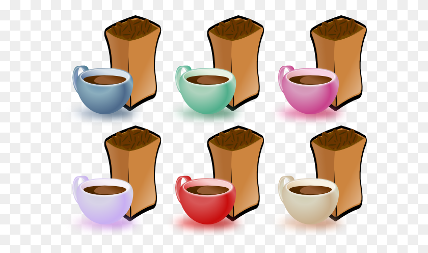 600x436 Coffee Cups And Bean Clip Arts Download - Hot Coffee Clipart