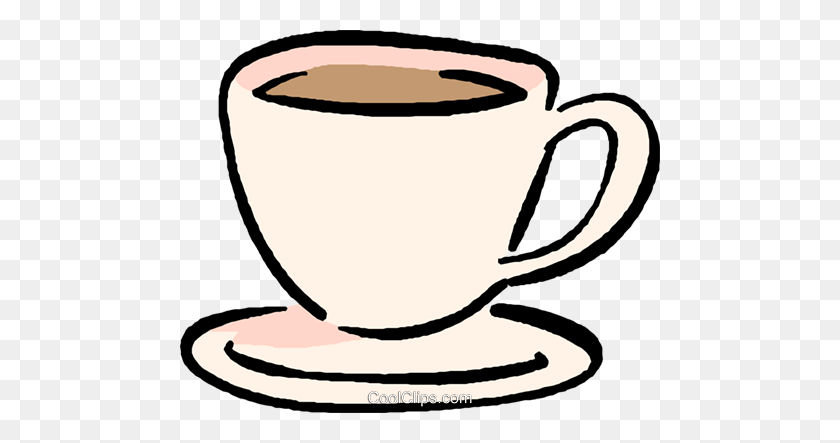 480x383 Coffee Cups Royalty Free Vector Clip Art Illustration - Caffeine Clipart
