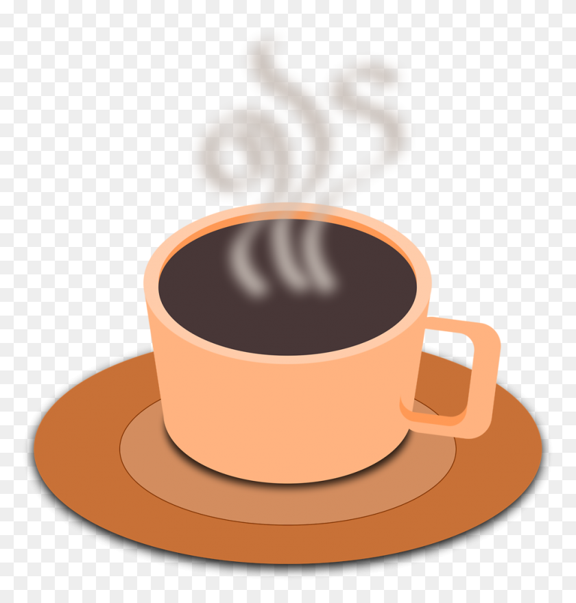 958x1007 Coffee Free Stock Photo Illustration Of A Hot Cup Of Coffee - Stacked Teacups Clipart