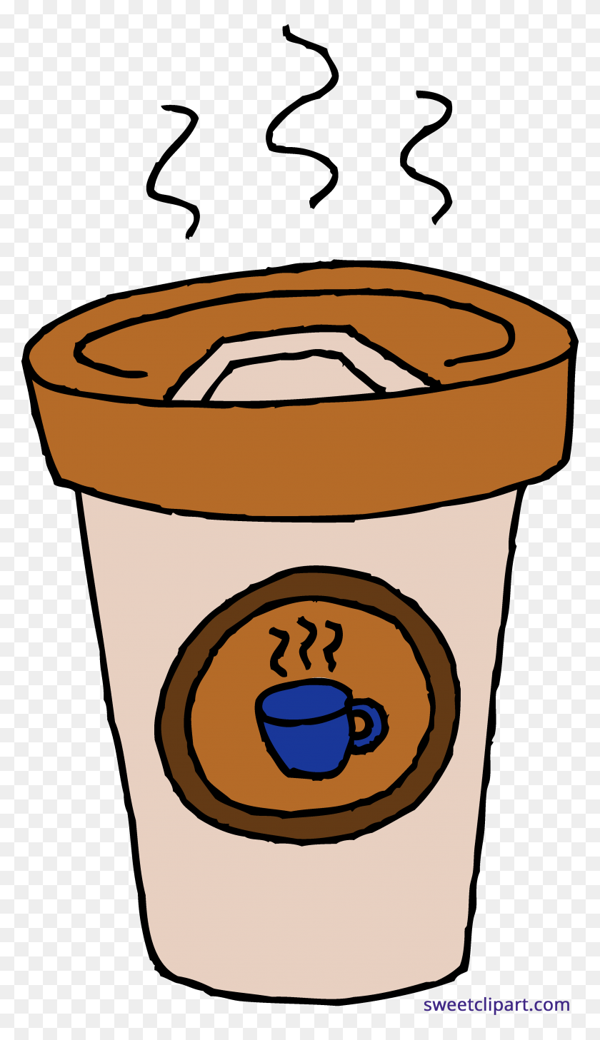 3162x5666 Coffee Latte Paper Cup Clipart - Thanks A Latte Clipart