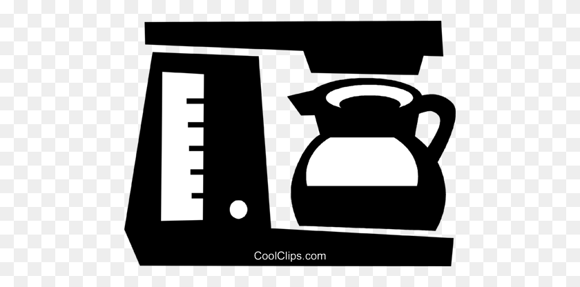 480x356 Coffee Maker Royalty Free Vector Clip Art Illustration - Coffee Maker Clipart