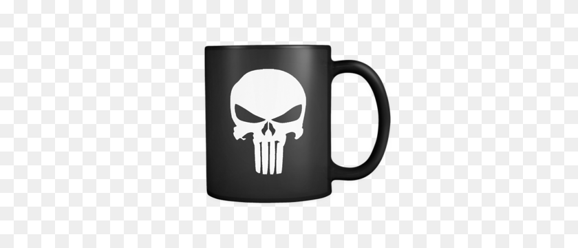 300x300 Coffee Mug Oz - Punisher Skull PNG