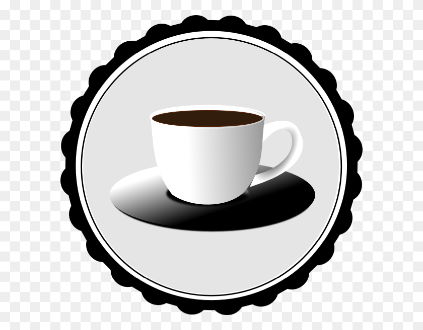 600x596 Coffee Tea Cup Clip Art - Tea Cup And Saucer Clipart