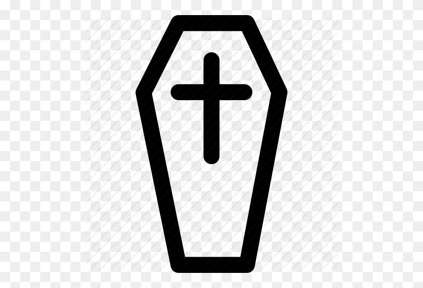512x512 Coffin, Dead, Death, Funeral, Grave, Horror, Rip Icon - Coffin PNG