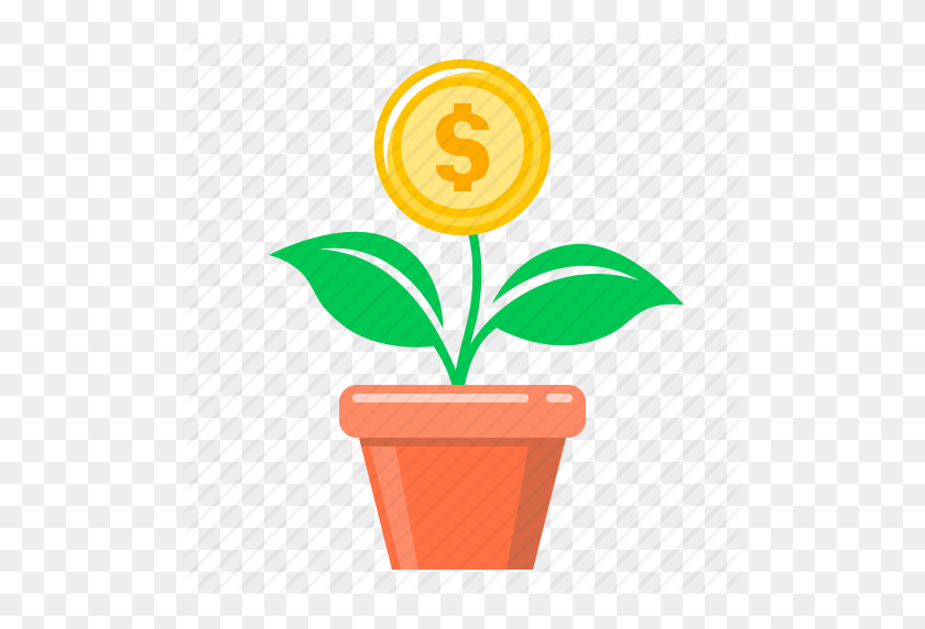 512x512 Moneda, Finanzas, Flor, Crecimiento, Dinero, Crecimiento De Dinero, Icono De Árbol De Dinero - Árbol De Dinero Png
