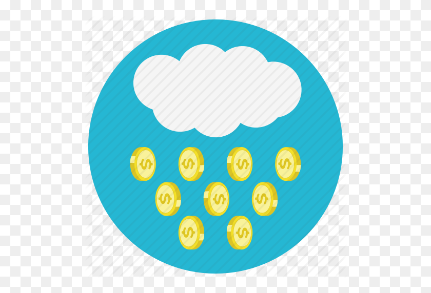 512x512 Монета, Финансы, Деньги, Значок Дождя - Дождь Деньги Png