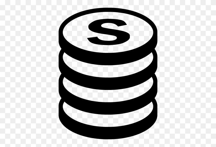 512x512 Coin Money Icon - Stack Of Money PNG