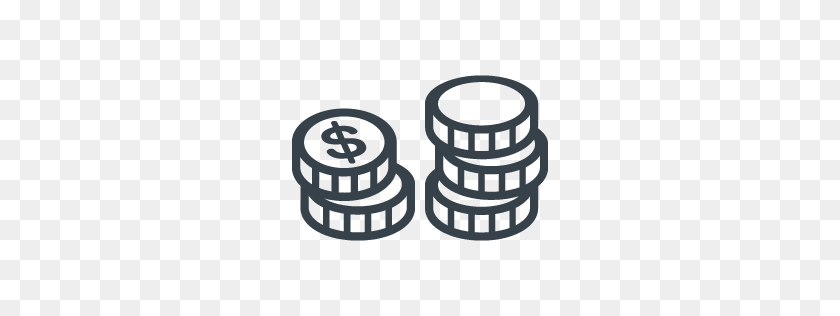256x256 Coins Stacks Money Free Icon Free Icon Rainbow Over - Stacks Of Money PNG
