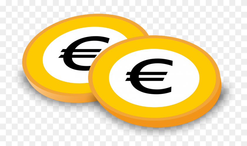 900x504 Coins With Euro Sign Png Clip Arts For Web - Coins Clipart