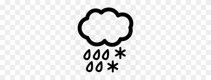 260x260 Cold And Rainy Clipart - Rain Clipart Black And White