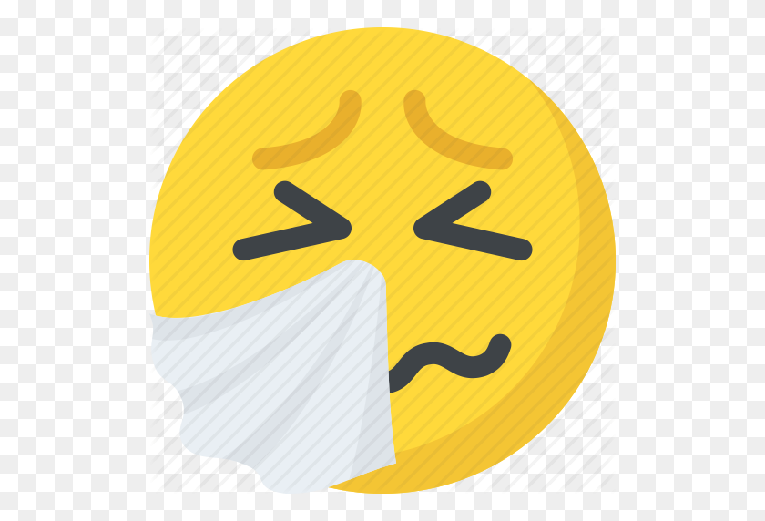 512x512 Frío, Emoji, Gripe, Smiley Enfermo, Icono De La Cara De Estornudos - Emoji Enfermo Png