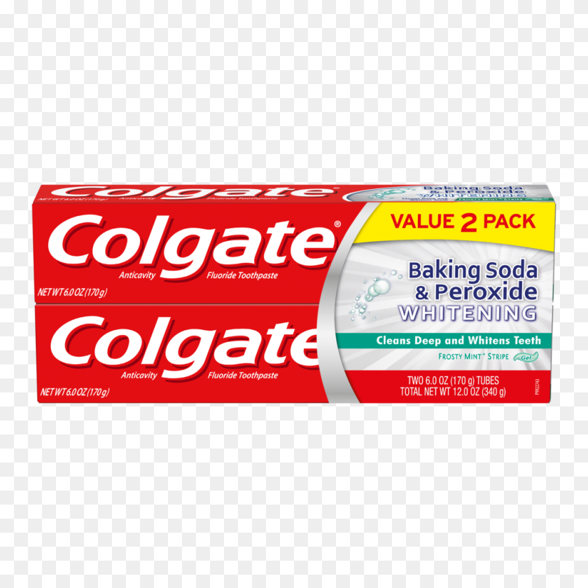 1000x1000 Colgate Baking Soda And Peroxide Whitening Toothpaste, Frosty Mint - Baking Soda PNG