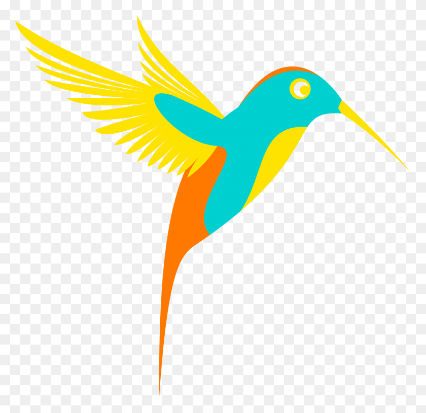 2400x2326 Colibri Colorful Bird Vector Clipart Image - Bird Vector PNG