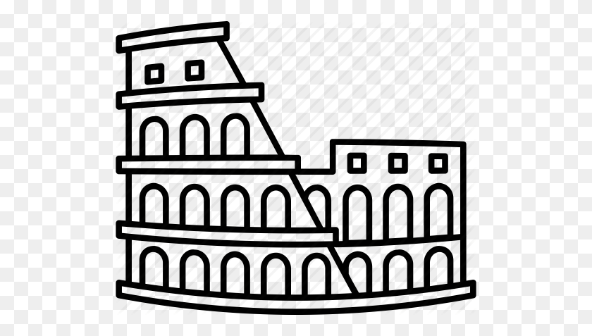 512x417 Колизей, Колизей, Италия, Ориентир, Рим, Рим, Значок Стадиона - Римский Колизей Клипарт